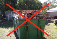 Overfilled Skip Bin Overfilled Skip Bin