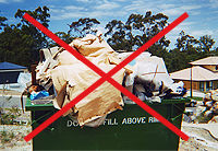 Overfilled Skip Bin Overfilled Skip Bin