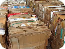 Cardboard-Bailed-for-Shipping Recyclable Materials